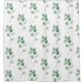 Rideaux De Douche Eucalyptus Motif vert (Devant)