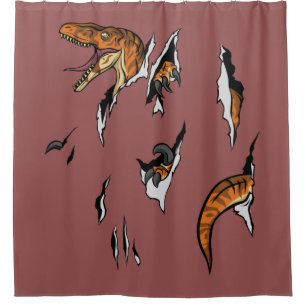 Rideaux De Douche Évasion de vélociraptor