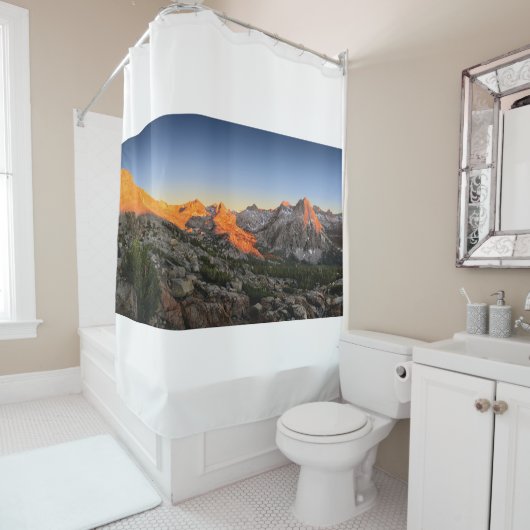 Rideaux De Douche Evolution Lake / Valley Sunset - Sierra (En situation)