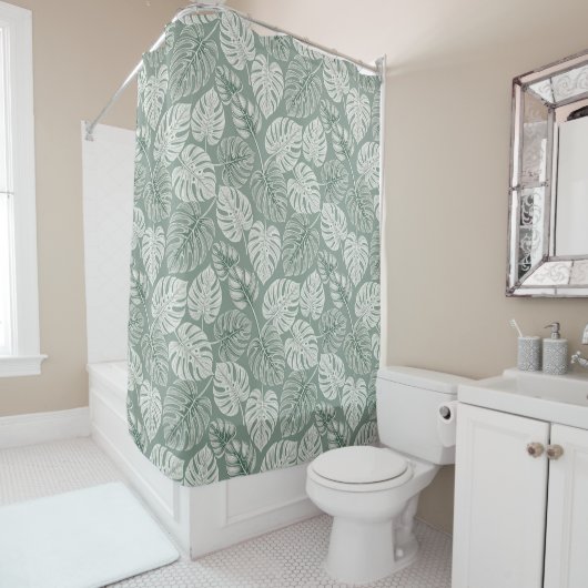 Rideaux De Douche Exotic Elegant Monsteras (En situation)