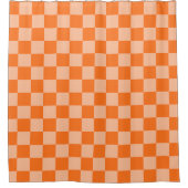 Rideaux De Douche Explorez la beauté du damier orange (Devant)