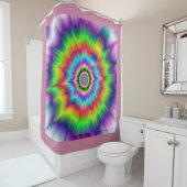 Rideaux De Douche Explosion de couleur psychédélique (En situation)