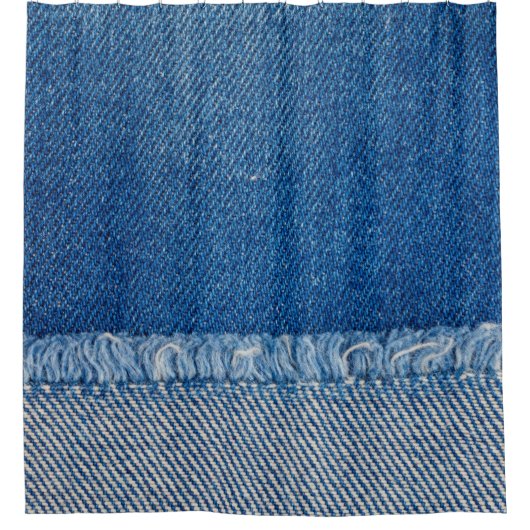 Rideaux De Douche Fabric Blue Jeans Arrière - plan, texture Denim (Devant)
