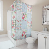 Rideaux De Douche Fabric rose : Design Arrière - plan élégant (En situation)