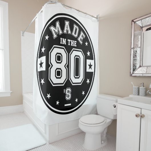 Rideaux De Douche Fabriqué dans les années 80, version Pixel (En situation)