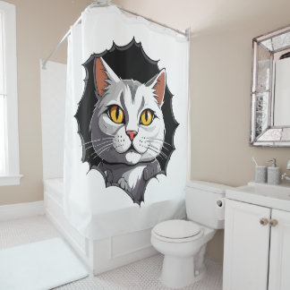 Rideaux De Douche Face de chat