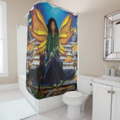 Rideaux De Douche Fairy Guardian Doberman Chien (En situation)