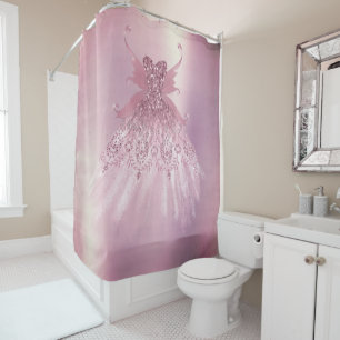 Rideaux De Douche Fairy Wing Mauve Gown Luxueux Tône Rose Dusty