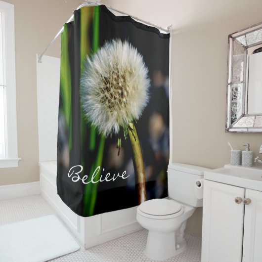 Rideaux De Douche Fais un voeu, crois, Dandelion (En situation)