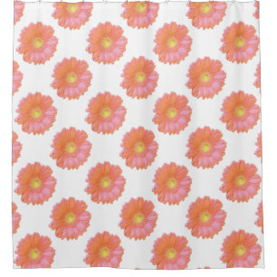 Rideaux De Douche Faisée de gerbera orange