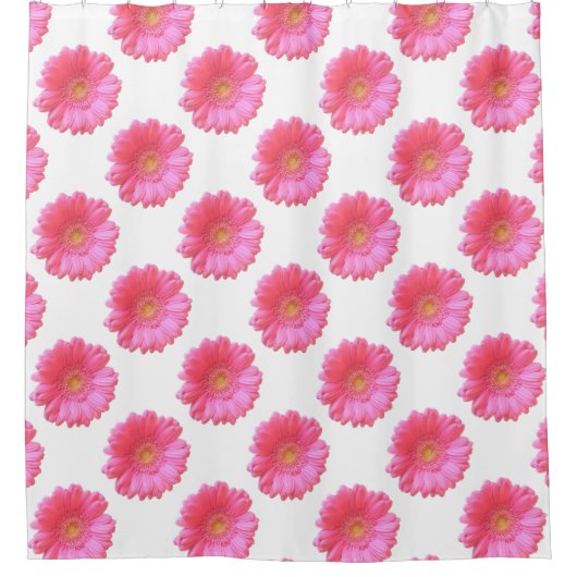 Rideaux De Douche Faisée de gerbera rose (Devant)