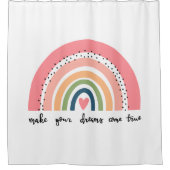 Rideaux De Douche Faites de vos rêves une réalité arc-en-ciel (Devant)