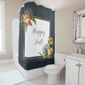 Rideaux De Douche Fall critters and nature with customizable text  (En situation)