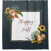 Rideaux De Douche Fall critters and nature with customizable text  (Devant)