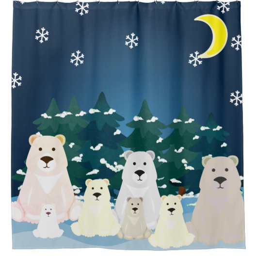 Rideaux De Douche Famille d'ours (Devant)