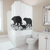 Rideaux De Douche Famille d'ours noir (En situation)