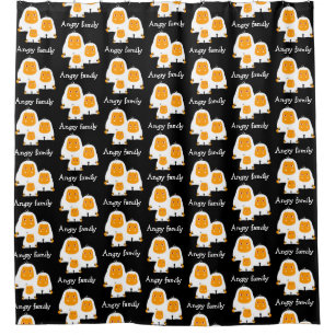 Rideaux De Douche Famille en colère Singes design T-Shirt Bain Mat