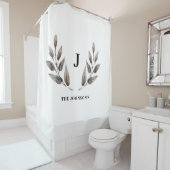 Rideaux De Douche Famille Monogramme moderne (En situation)
