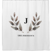Rideaux De Douche Famille Monogramme moderne (Devant)