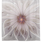 Rideaux De Douche Fantaisie florale, Fleur pastel moderne abstraite (Devant)