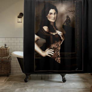 Rideaux De Douche Fantastique d'amour gothique sombre vampire sang l