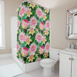 Rideaux De Douche Fantastique fleurs tropicales
