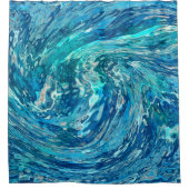 Rideaux De Douche Fantastique vague abstraite (Devant)