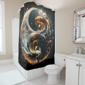 Rideaux De Douche Fantasy Cute Koi Yin Yang (En situation)