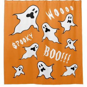 Rideaux De Douche Fantômes d'Halloween Éffrayants personnalisés