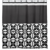 Rideaux De Douche Farmhouse moderne Noir et Blanc Classement (Devant)