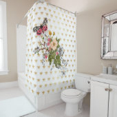 Rideaux De Douche faux or, abeilles, floral, lunatique, chic, dandy, (En situation)