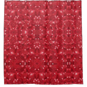 Rideaux De Douche Faux Red Sequin Pattern Image (Devant)