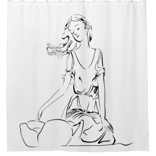 Rideaux De Douche Fée assise (Devant)