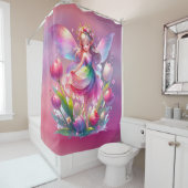 Rideaux De Douche Fée de Tulipe Rose Hot Princess Girls (En situation)
