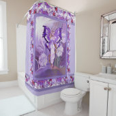 Rideaux De Douche Fée du Soleil Violet  (En situation)