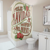 Rideaux De Douche Feliz Navidad y prospo ano nuevo (En situation)