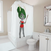 Rideaux De Douche femelle krampus (En situation)