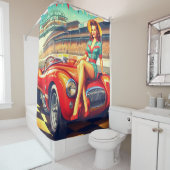 Rideaux De Douche Femme de l'IA (En situation)