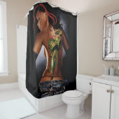 Rideaux De Douche Femme de tatouage Dragon (En situation)