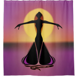 Rideaux De Douche Femme en fleurs