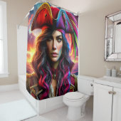 Rideaux De Douche Femme Pirate (En situation)