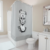 RIDEAUX DE DOUCHE FEMME SKULLHEAD (En situation)