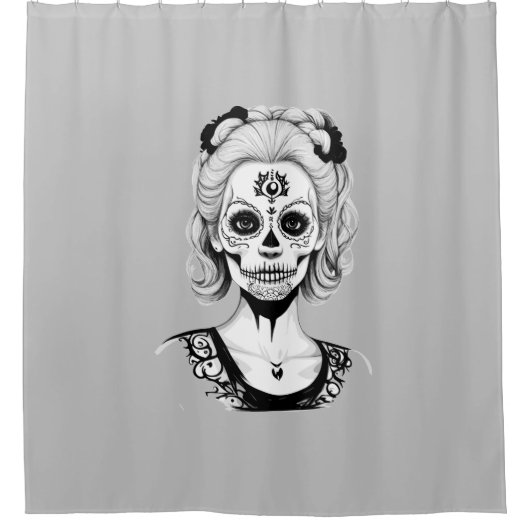RIDEAUX DE DOUCHE FEMME SKULLHEAD (Devant)