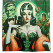 Rideaux De Douche Femme vampire gothique vintage (Devant)
