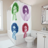 Rideaux De Douche Femmes rétro (En situation)