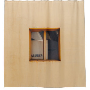 Rideaux De Douche FENÊTRE EN VERRE Brown EN BOIS FRAMÉ
