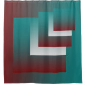 Rideaux De Douche Fenêtres en blanc bordeaux turquoise (Devant)