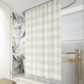 Rideaux De Douche Ferme Beige Buffalo Check Plaid Russe