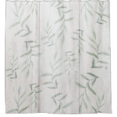 Rideaux De Douche Ferme Botanique Blanc Bois Rustique Feuille (Devant)
