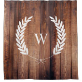 Rideaux De Douche Ferme Campagne Rustique Laurels Bow Planks (Devant)